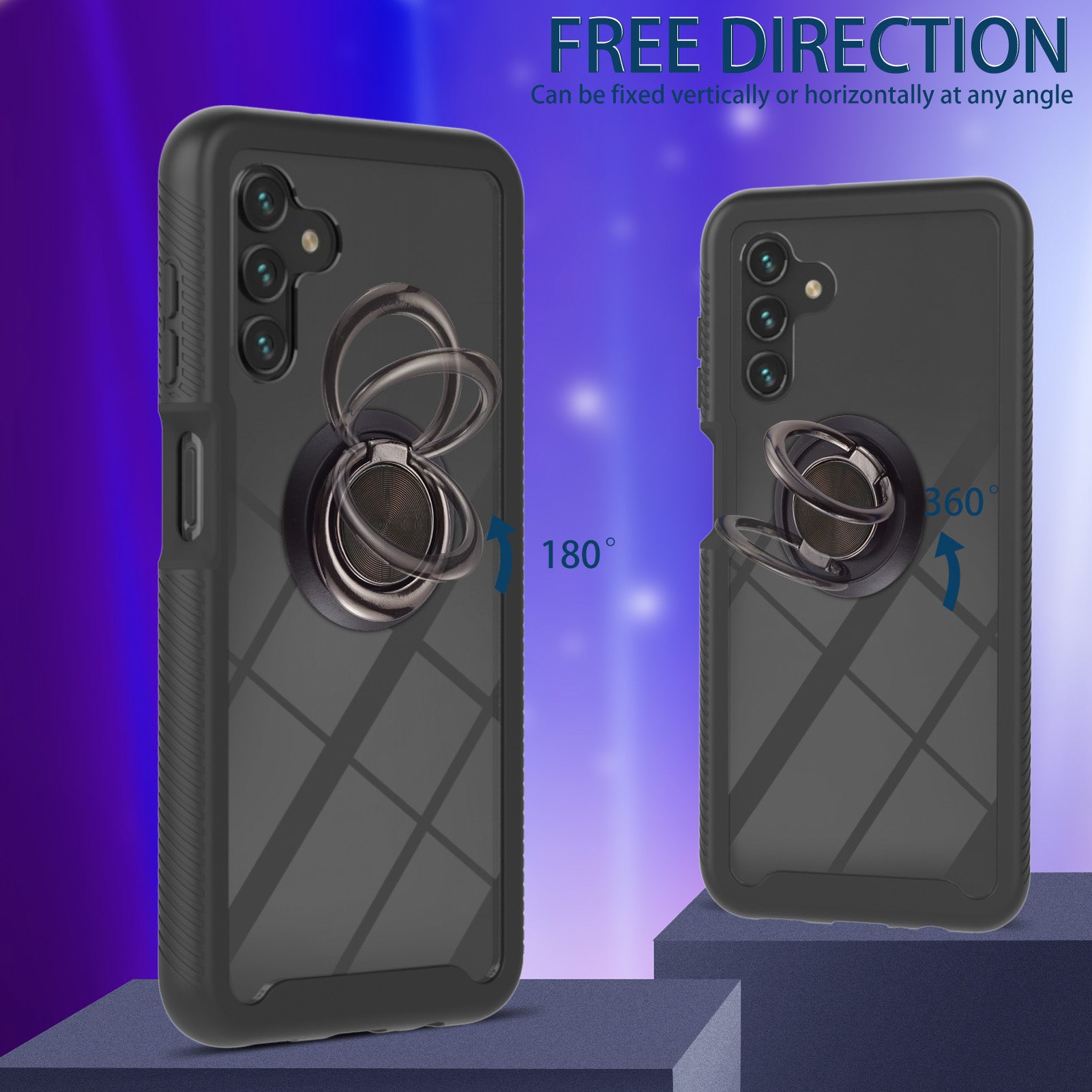 YB PC Series-5 Back Cover for Samsung Galaxy A54 5G Detachable 2-in-1 PC TPU Phone Case with Ring Kickstand YB PC Series-5 Back Cover for Samsung Galaxy A54 5G Detachable 2-in-1 PC TPU Phone Case with Ring Kickstand